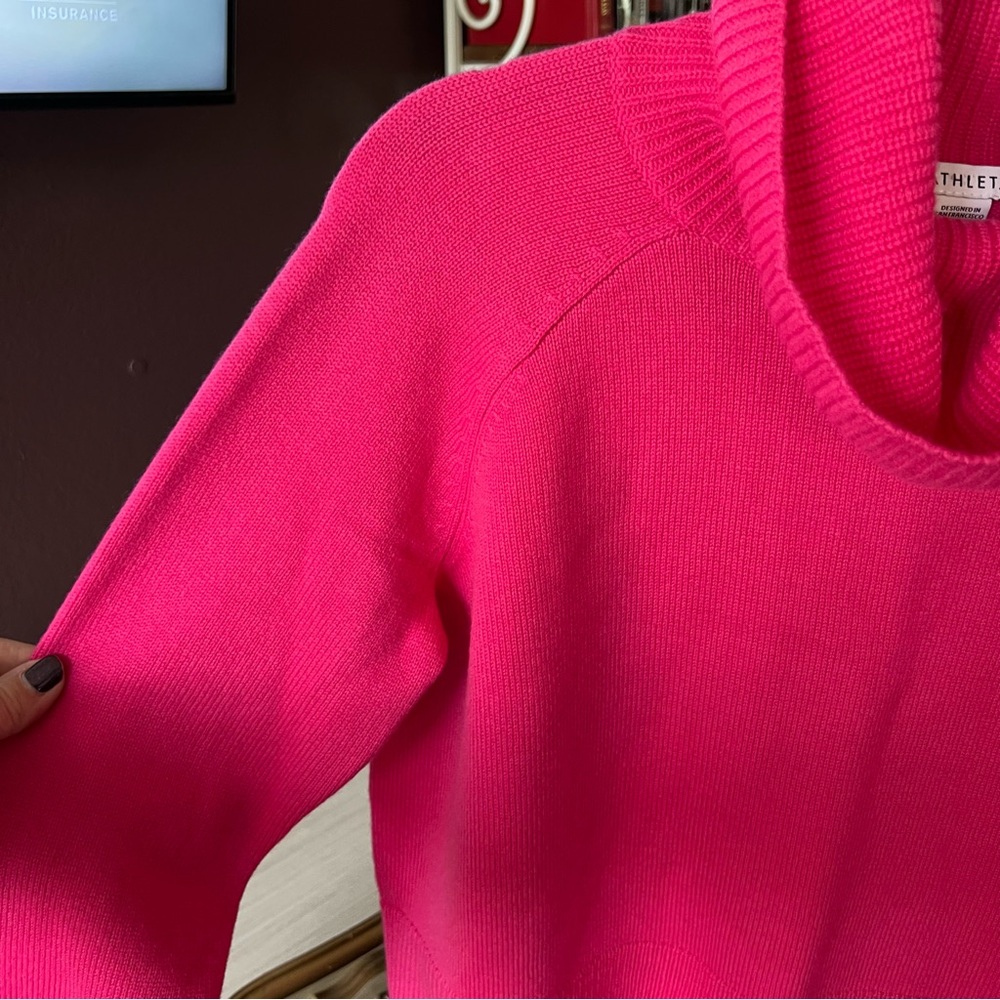 Athleta Wool Cashmere Aspen Turtleneck Sweater Pink XS - Picture 4 of 9
